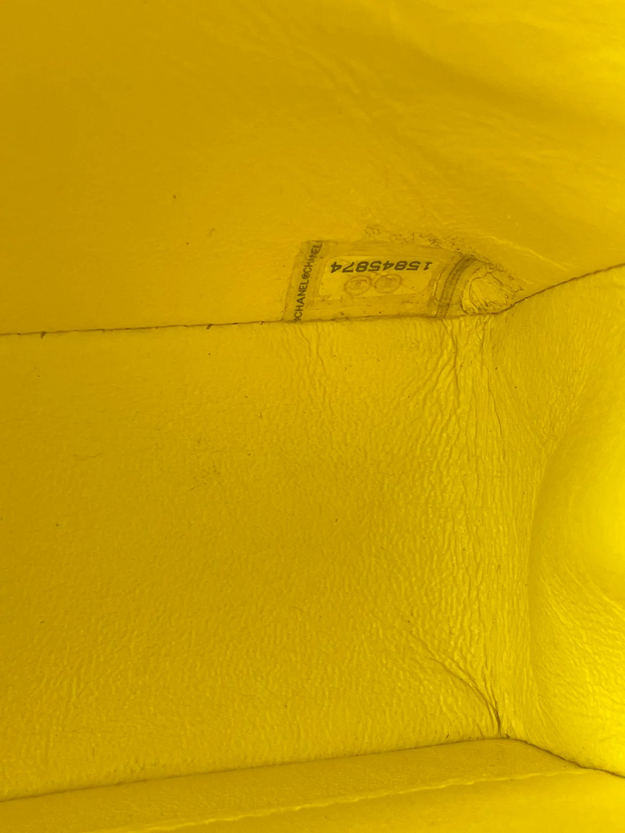 used-Chanel Medium Classic Flap Bag with Silber Hardware Yellow-MILOURA