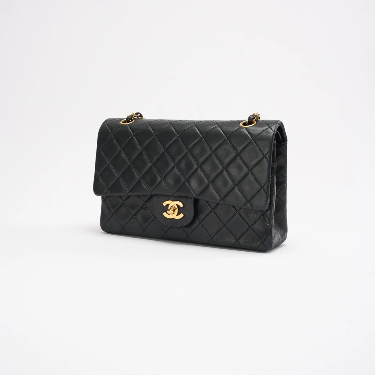 Chanel Vintage Black Classic Double Flap Bag 1991