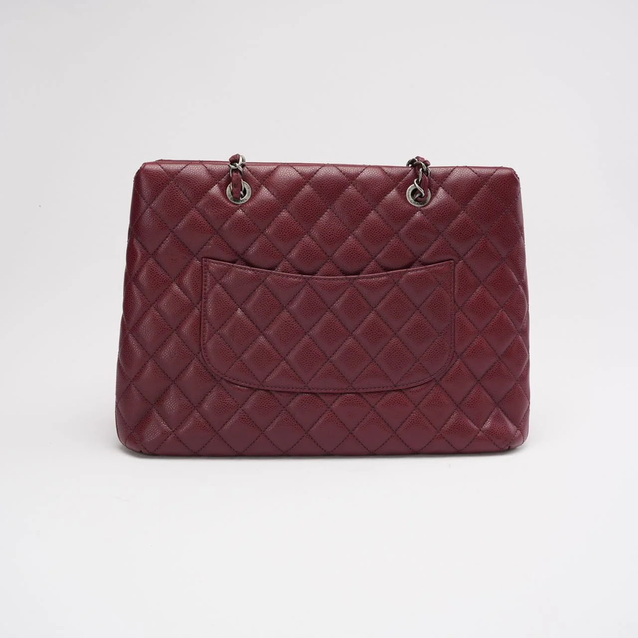 Chanel Burgundy Red Caviar Leather City Shopping Tote Bag 2016