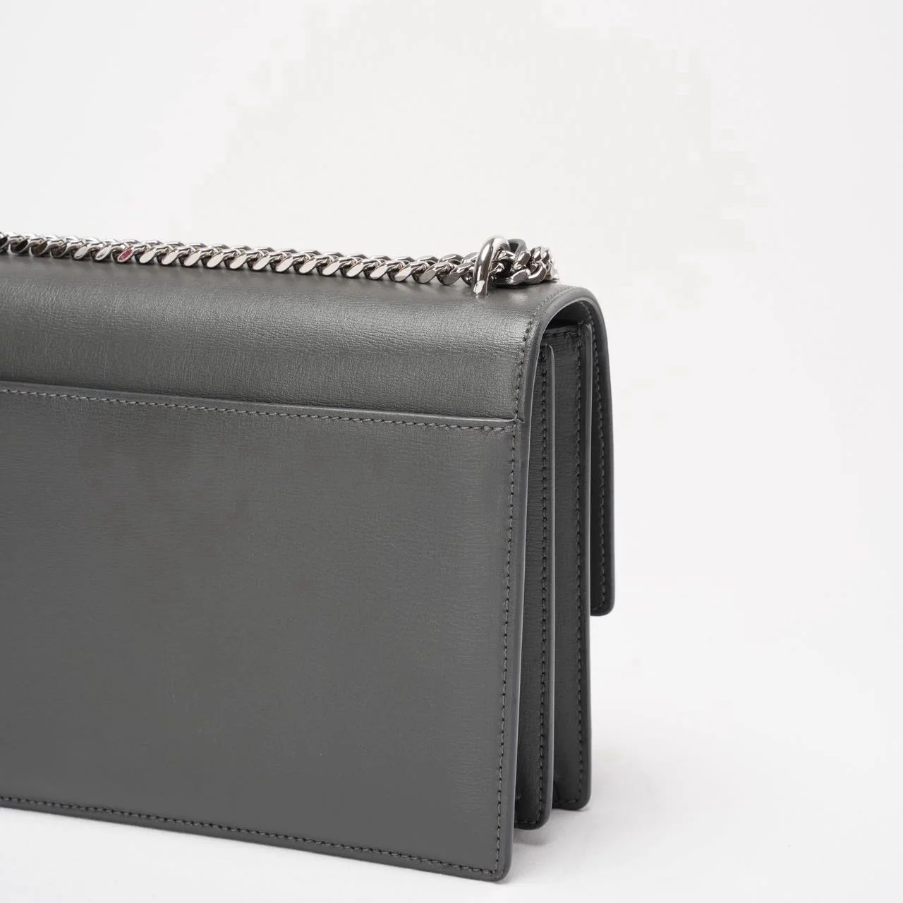 Saint Laurent Grey Calfskin Medium Monogram Sunset