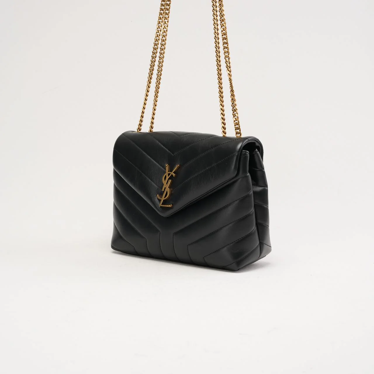 Saint Laurent Small LouLou Leather Black 2023