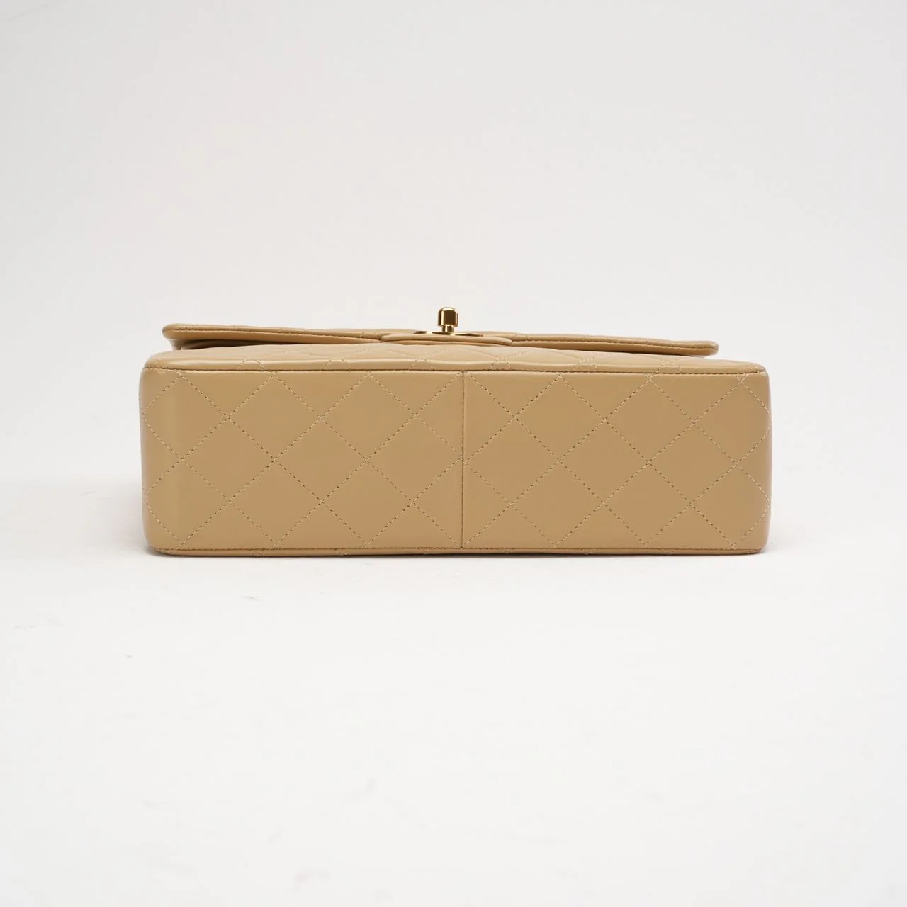 Chanel Vintage Medium Beige Classic Double Flap Bag 1991