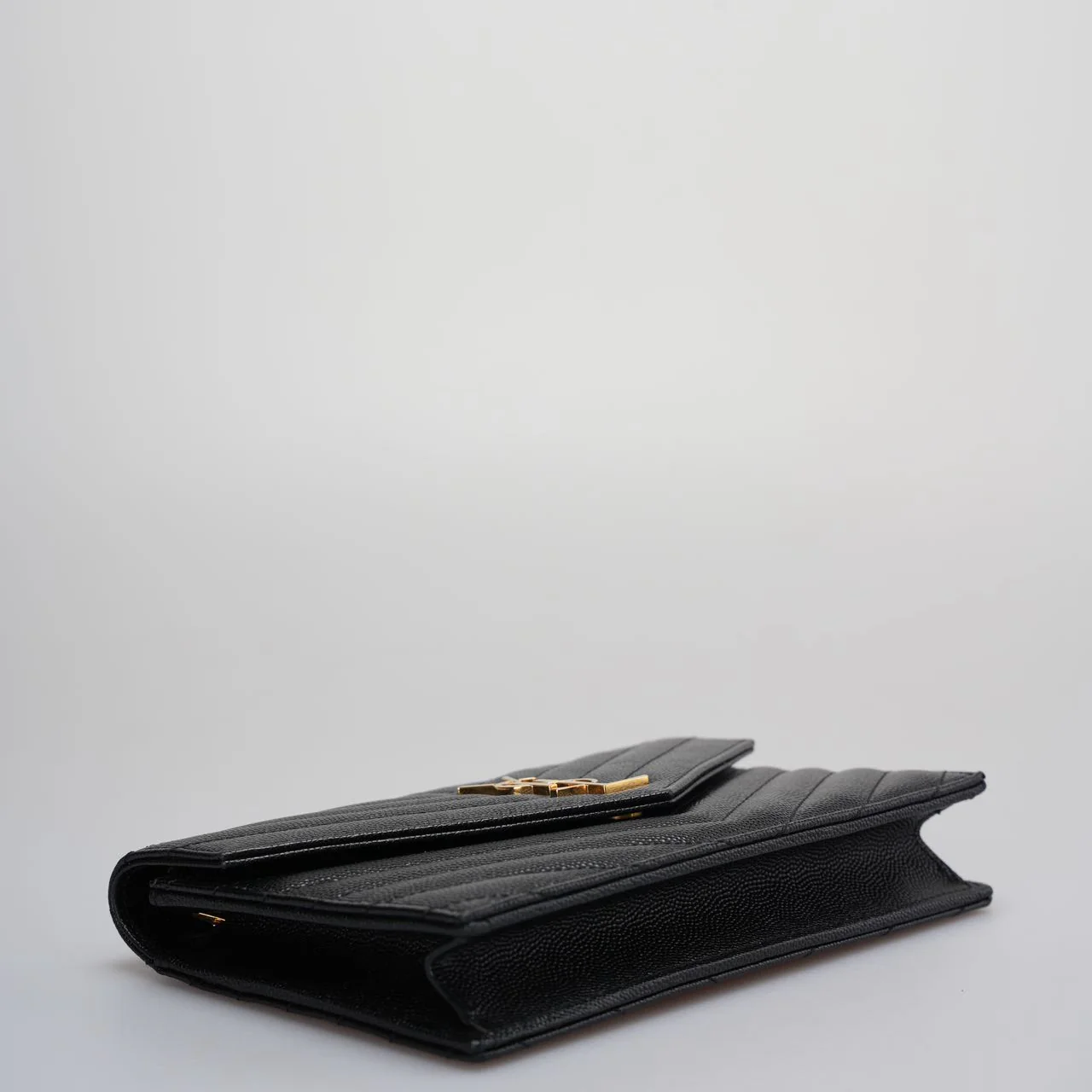 used-Saint Laurent Monogram Small Wallet on Chain Bag In Black with Gold Hardware-MILOURA
