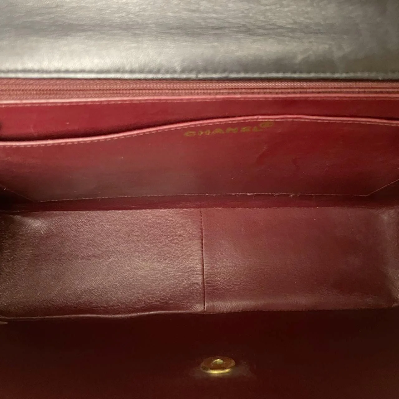 Chanel Vintage Black Maxi Classic Flap Bag Lambskin 1991-1994