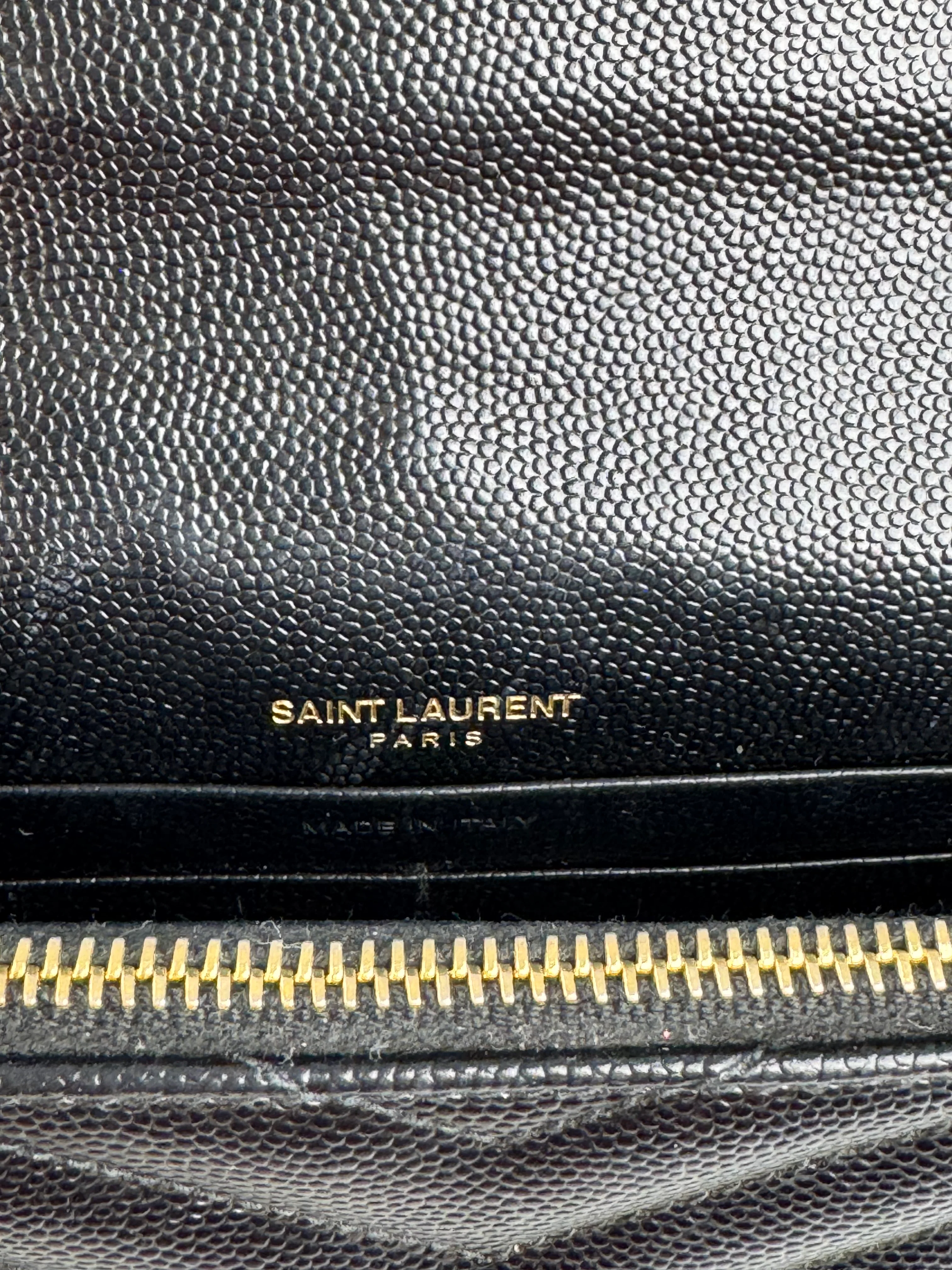 used-Saint Laurent YSL Chain Wallet Monogram NeroWallet On A Chain bag-MILOURA