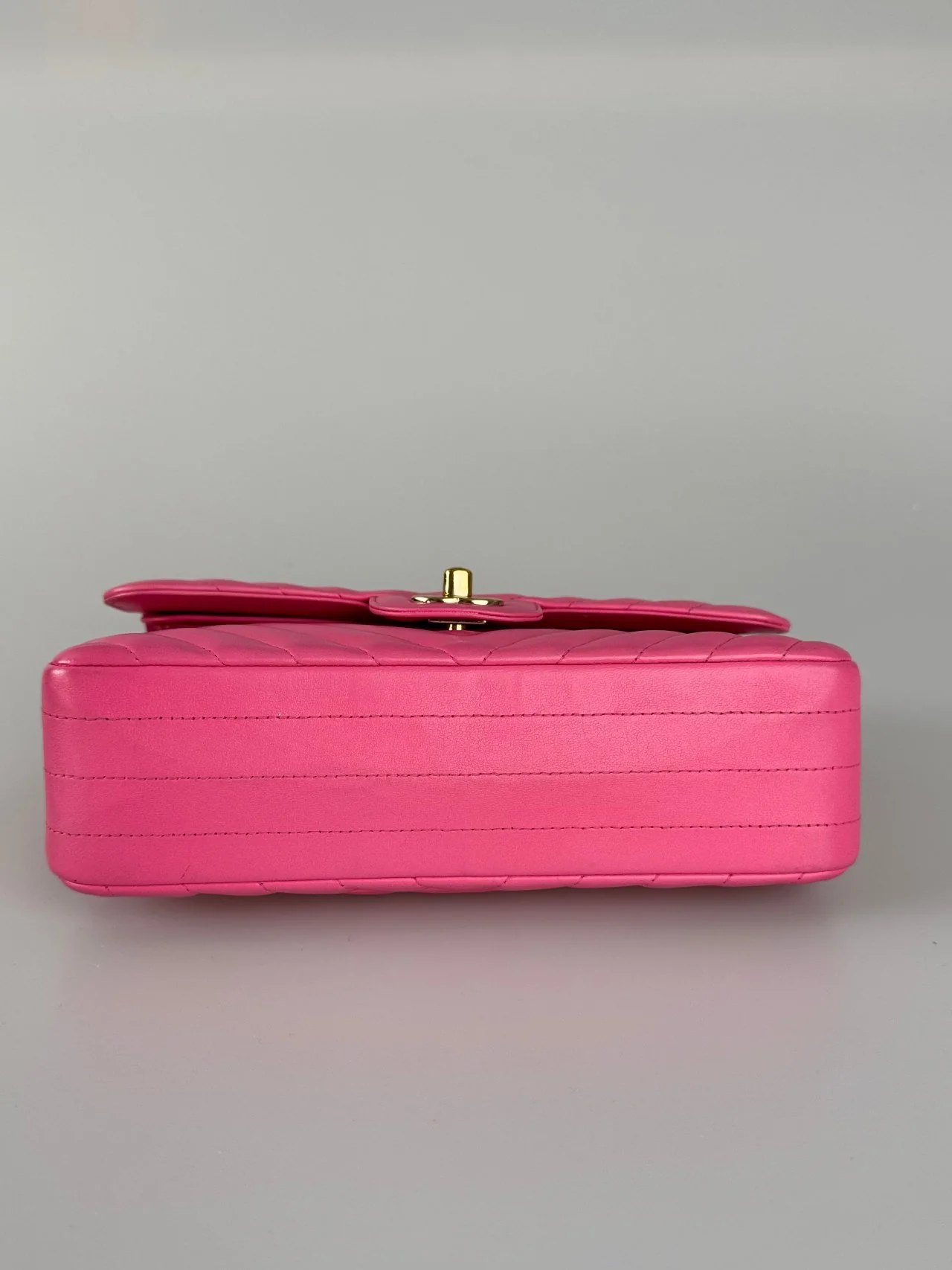 used-Chanel Small Quilted Flap Bag Pink Lambskin-MILOURA