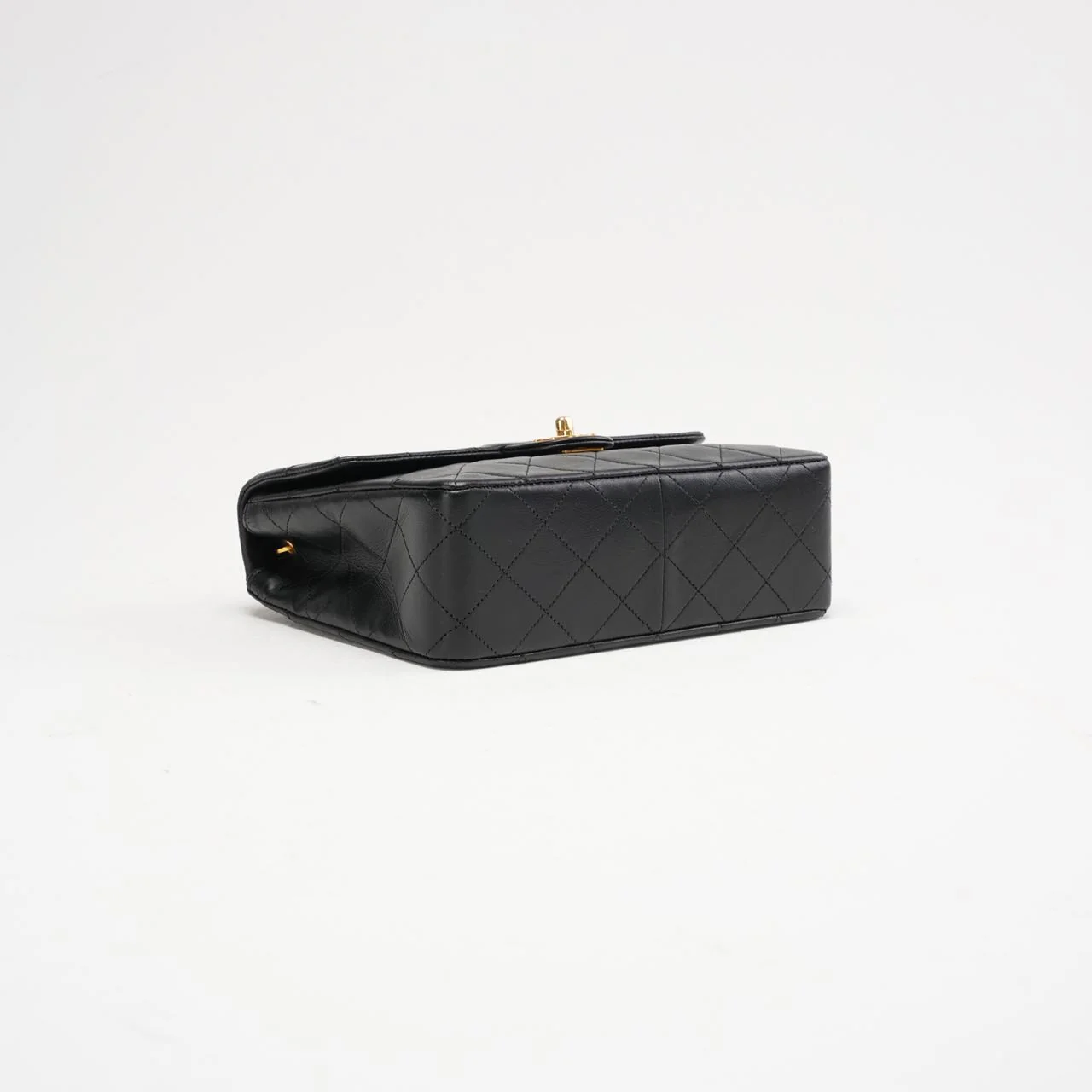 Chanel Vintage Black Mini Square Classic Flap Bag 1991