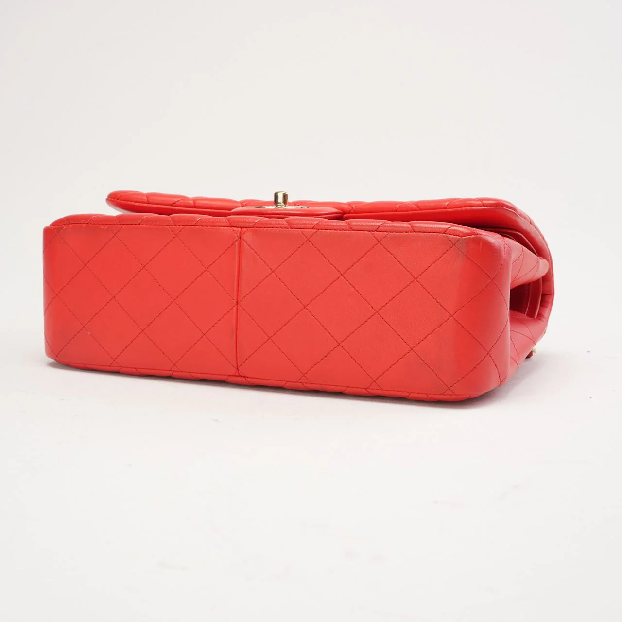 Chanel Classic Jumbo Double Flap Lambskin Red 2017