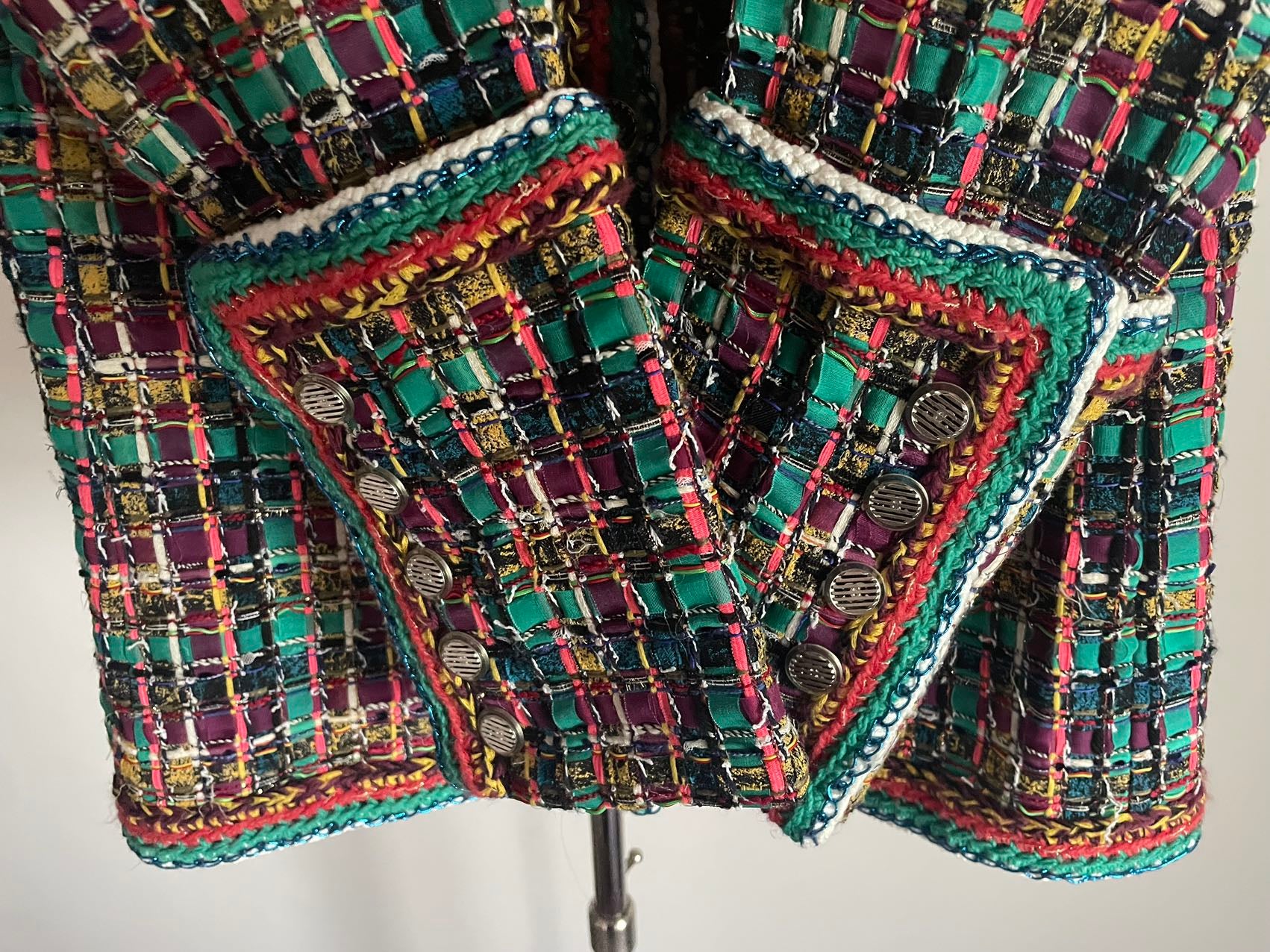 used-Chanel 2017 Tweed Pattern Evening Jacket-MILOURA