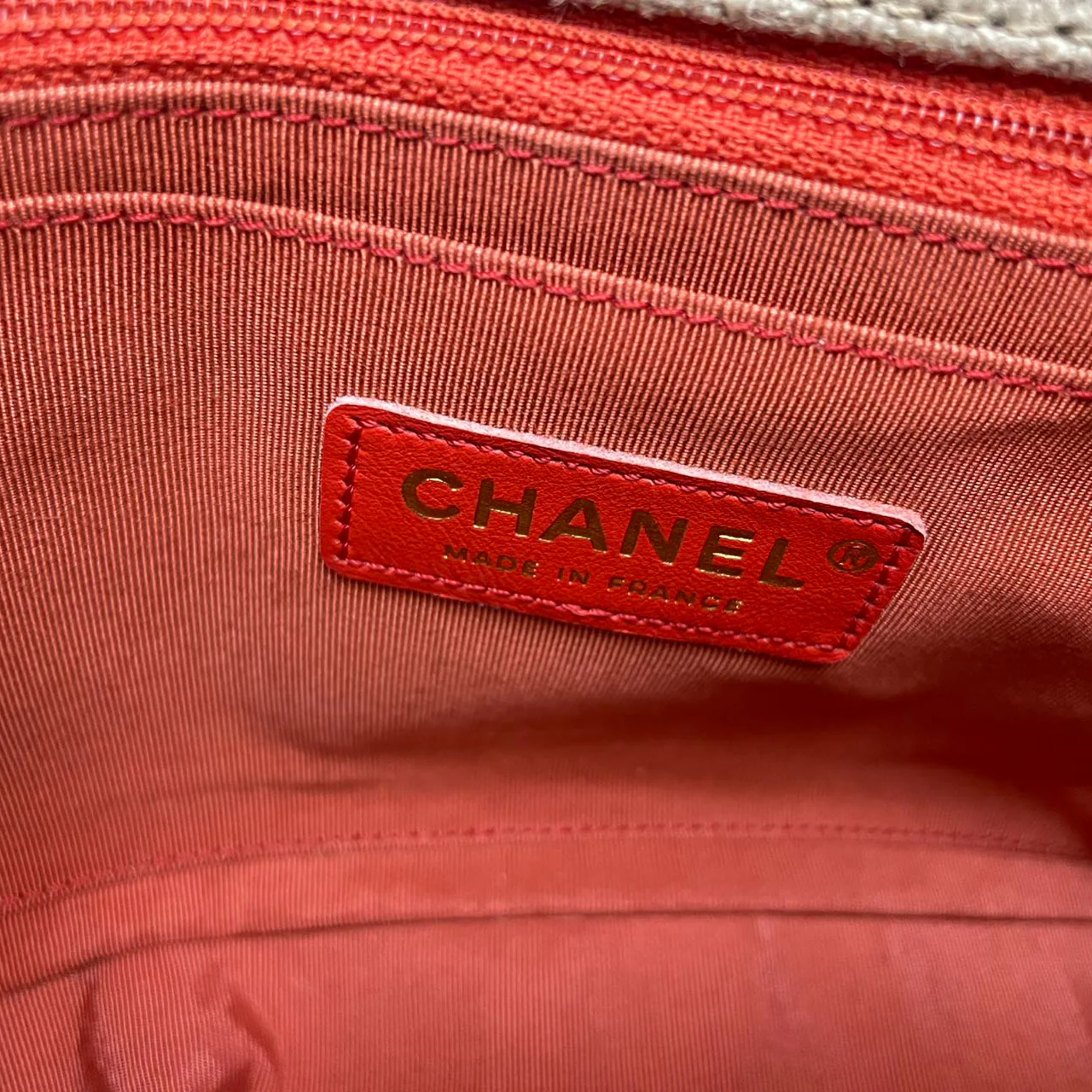 used-Chanel linen timeless Quilted Medium Flap in Beige very rare-MILOURA