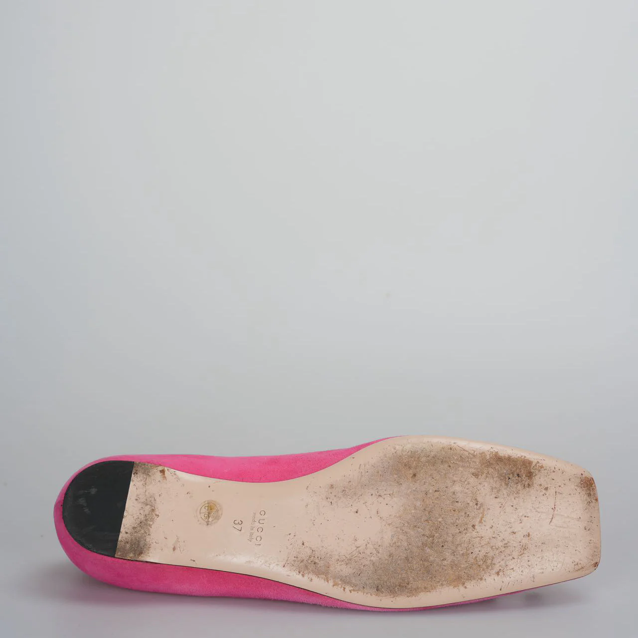 used-Gucci - Dionysus Pink Suede Flats 37-MILOURA