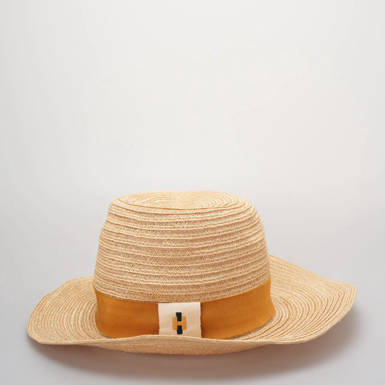 used-Hermes Linen Raffia Straw Hat 59 Natural Material Hats-MILOURA