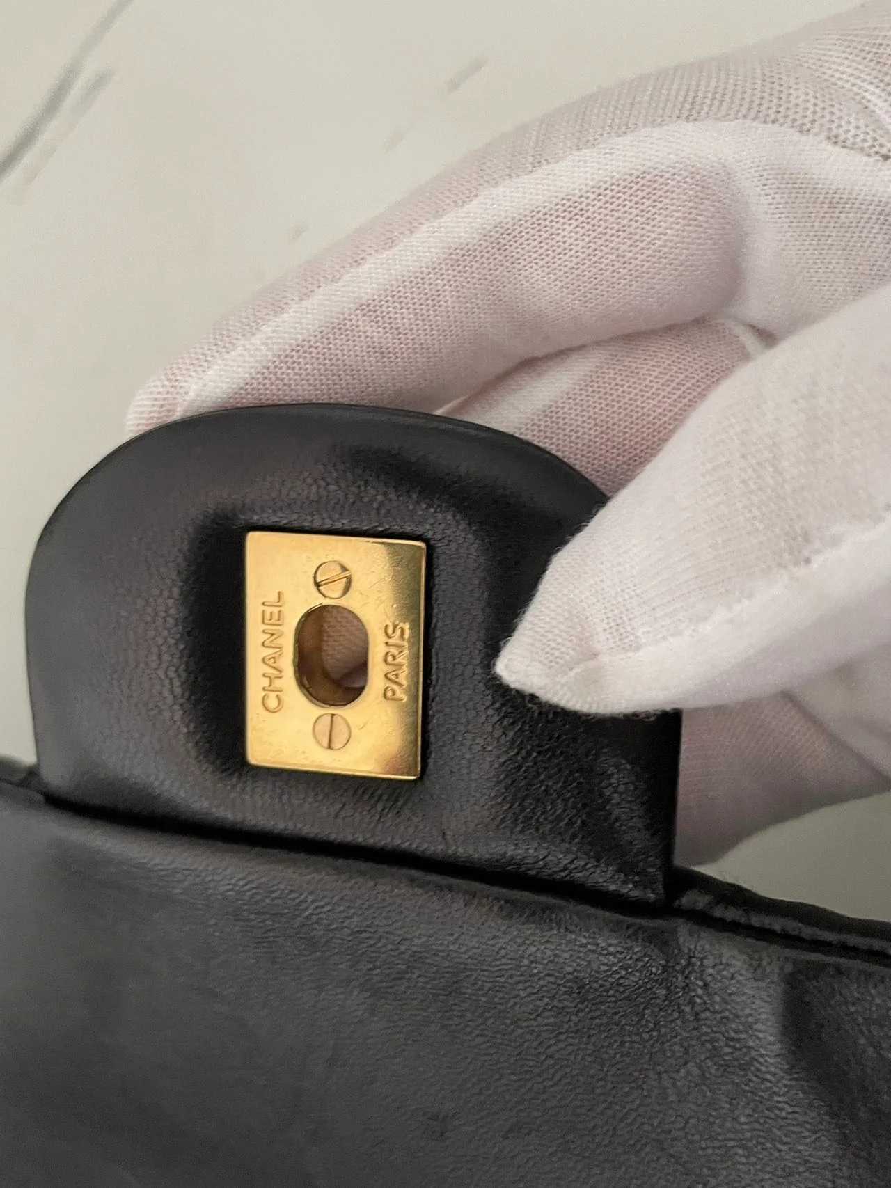 used-Chanel Black Classic Double Flap Maxi Bag with Gold Hardware-MILOURA