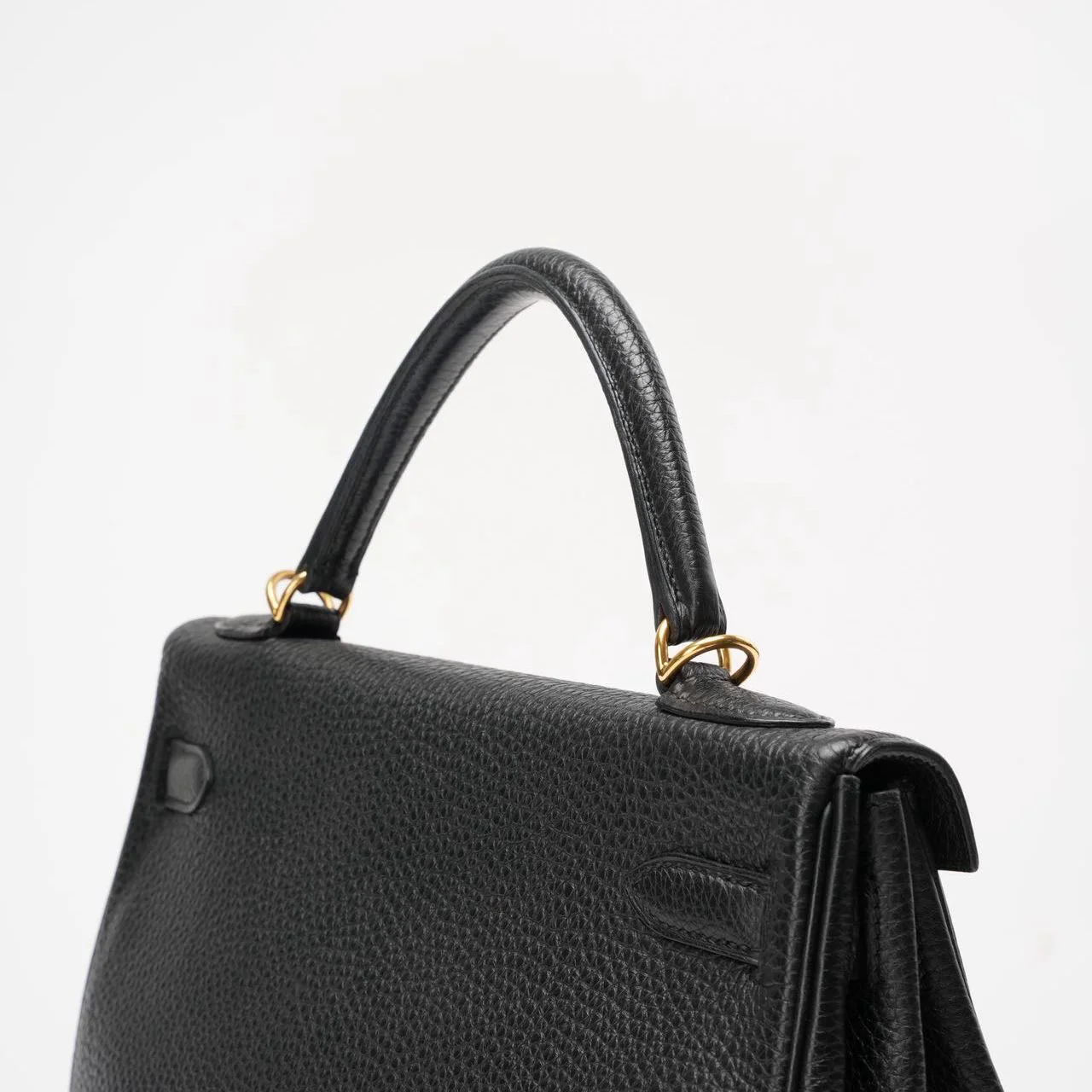 Hermes Black Kelly 32 Retourne Togo Leather 2011
