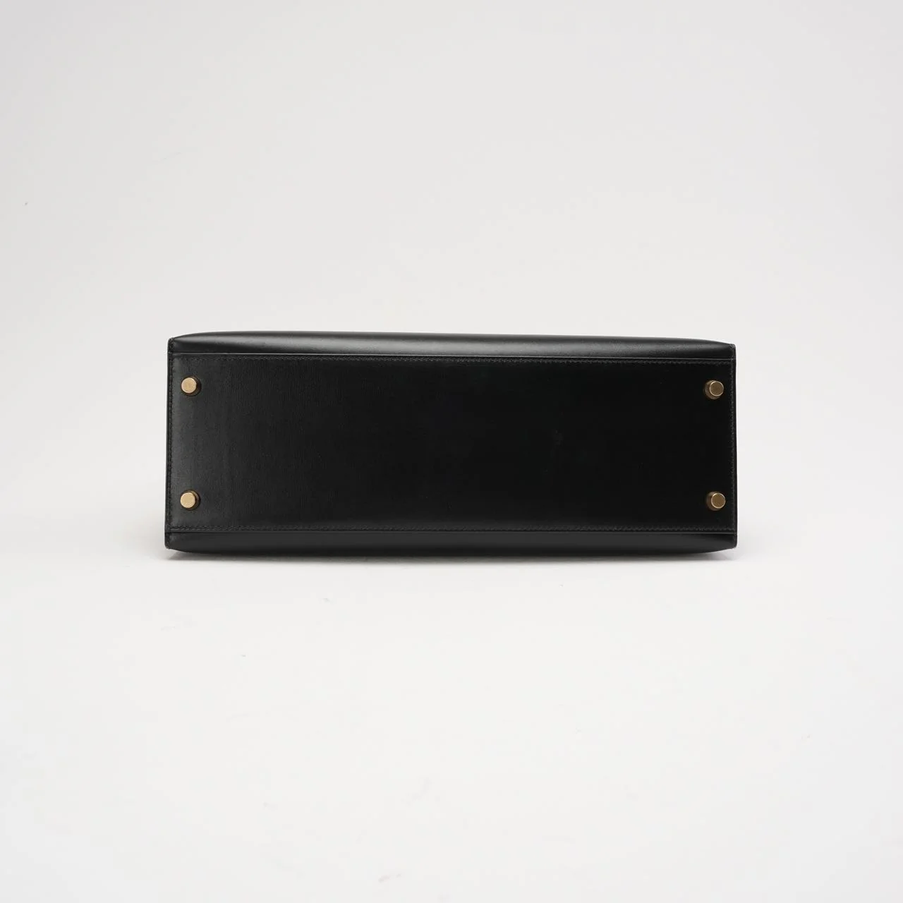 Hermes Black Kelly 32 Sellier in Box Leather 2000
