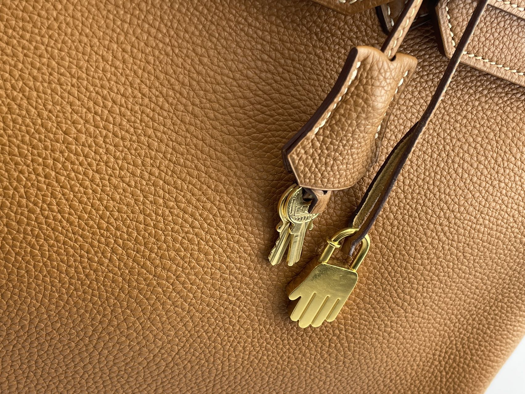 used-Hermes pre-owned Birkin 35 in gold vintage Togo leather-MILOURA