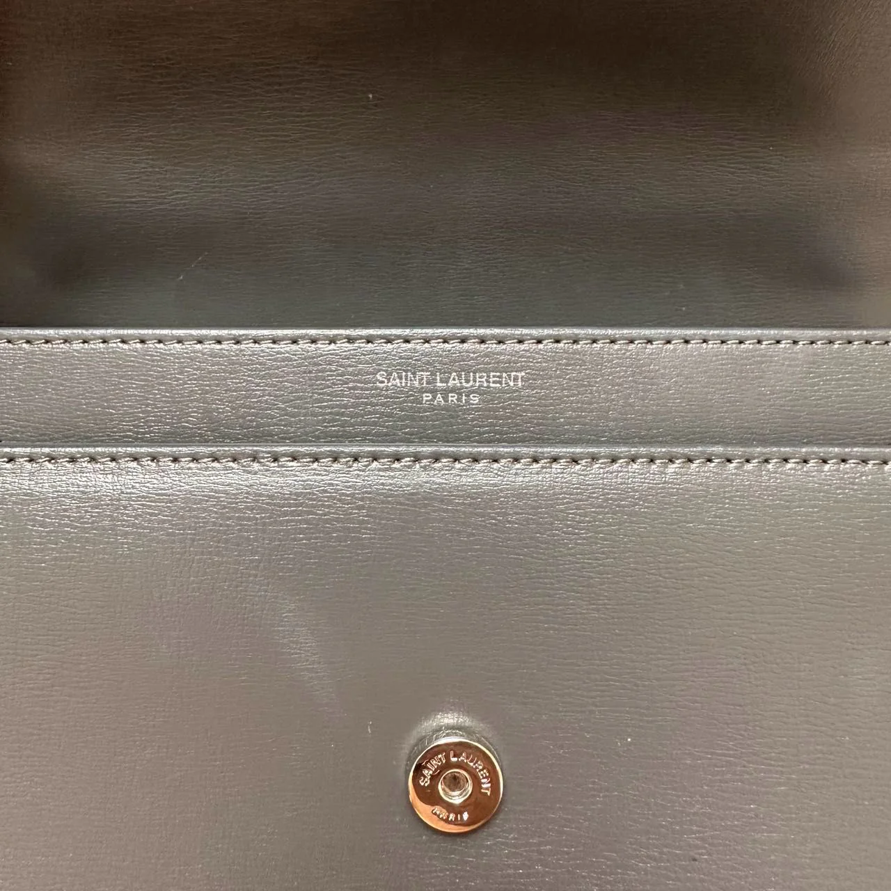 Saint Laurent Grey Calfskin Medium Monogram Sunset