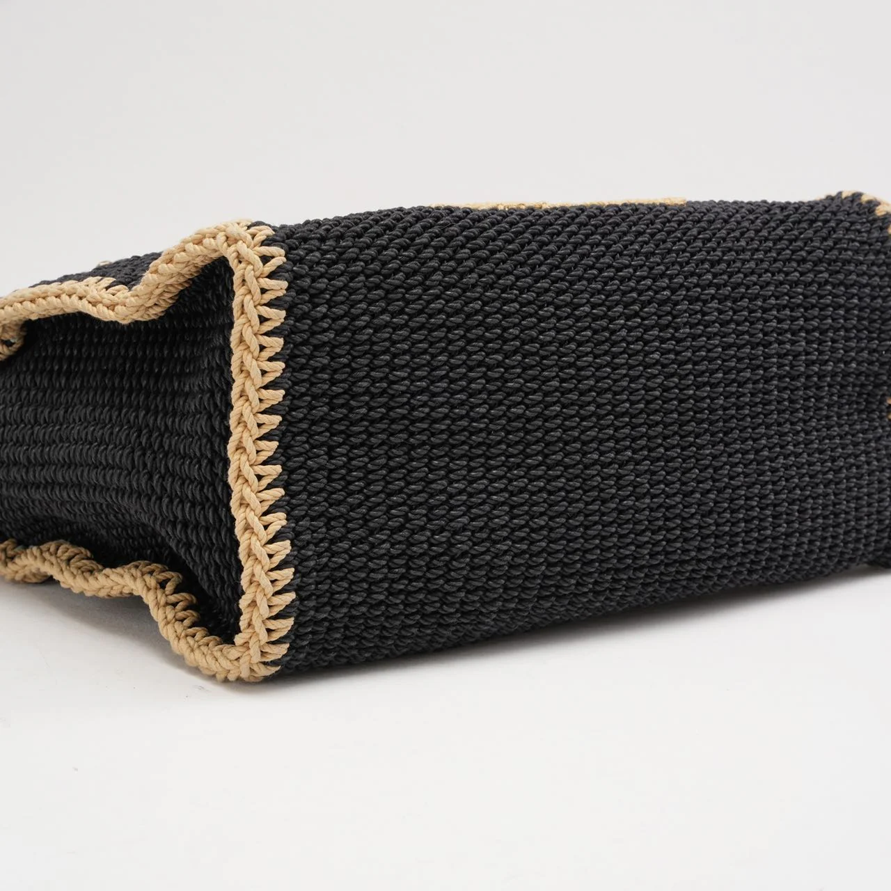 Chanel Black Cotton Crochet Small Deauville 2024