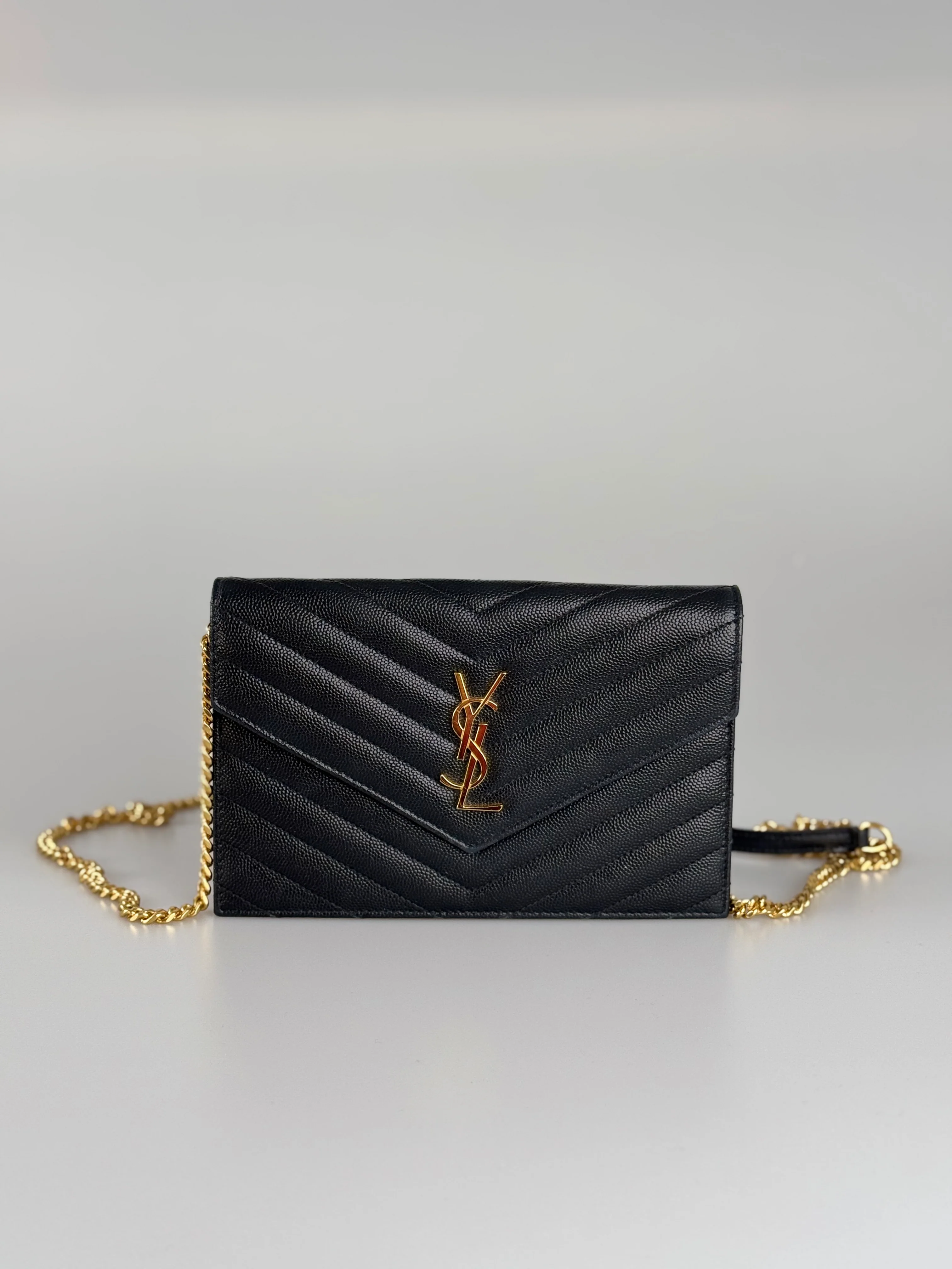 used-Saint Laurent YSL Chain Wallet Monogram NeroWallet On A Chain bag-MILOURA