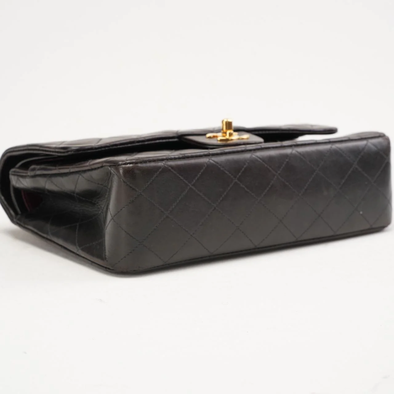 Chanel Vintage Medium Classic Double Flap Leather Black 1999