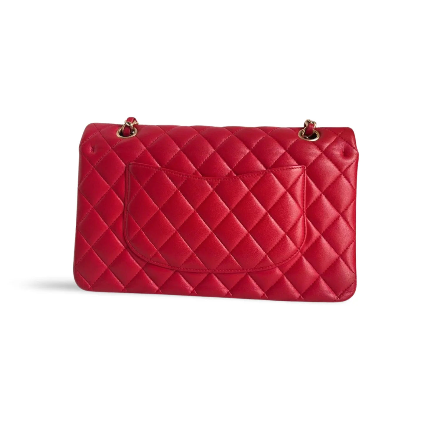 used-Chanel Red timless Flap Bag With Gold Hardware-MILOURA
