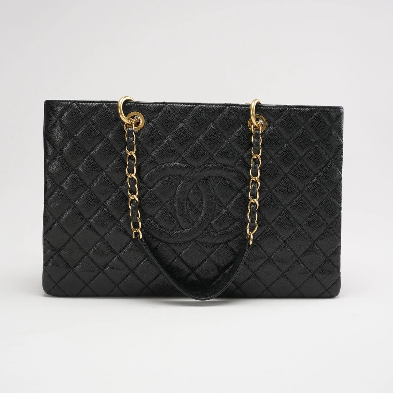 Chanel Grand Shopping Tote Black GST Caviar 2014
