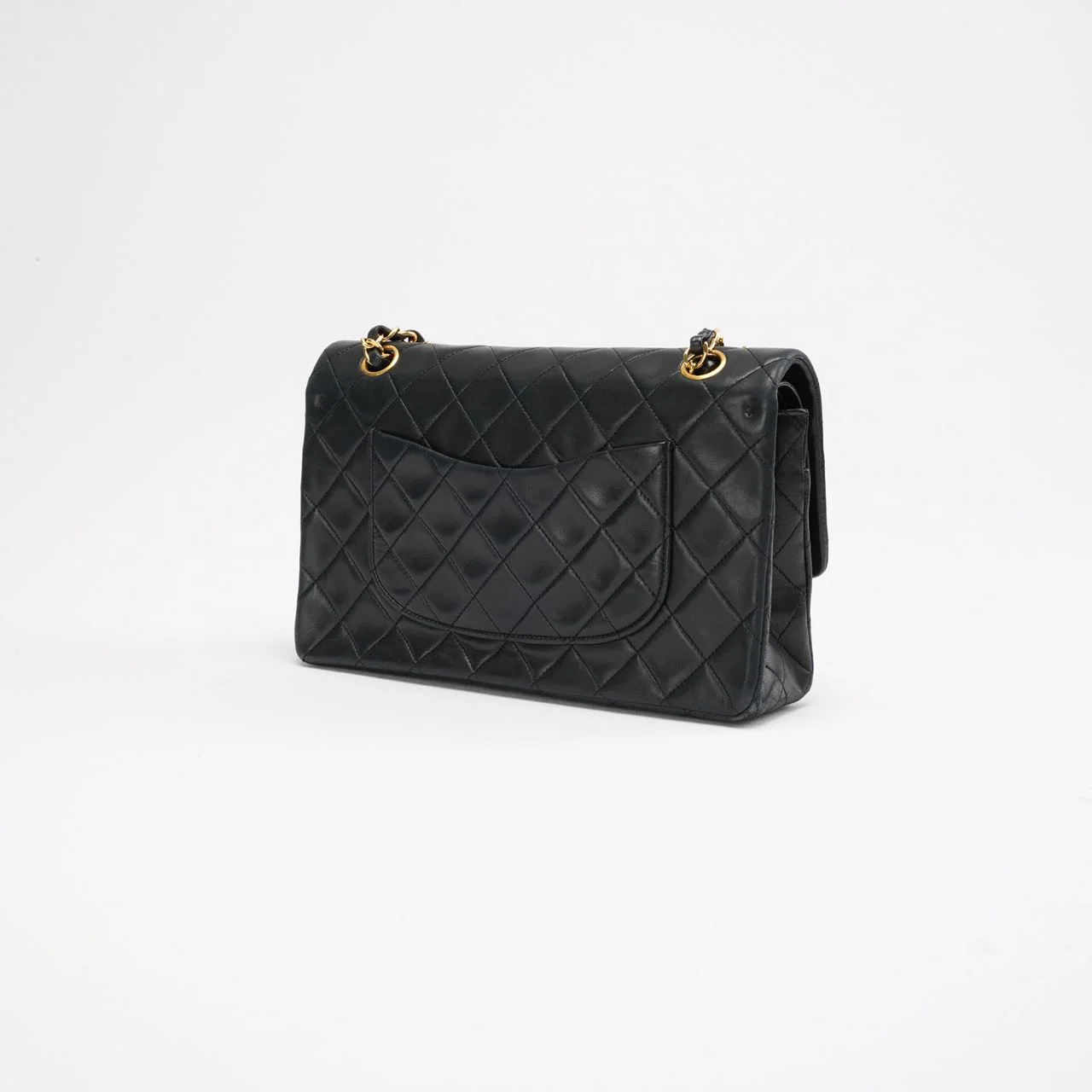 Chanel Vintage Black Classic Double Flap Bag 1991