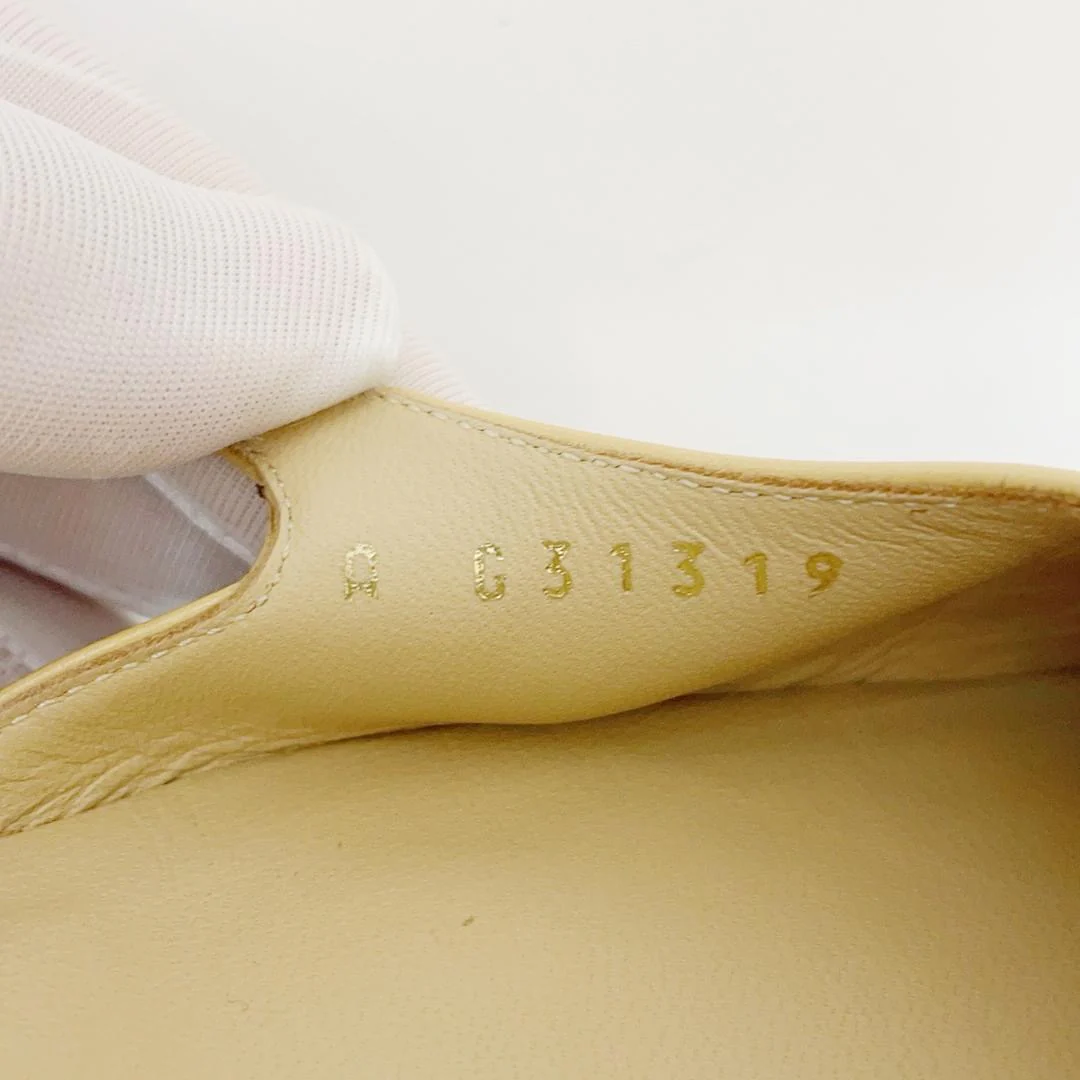 Chanel Beige / Black Slingback Flat Sandals Leather and Canvas Size 38