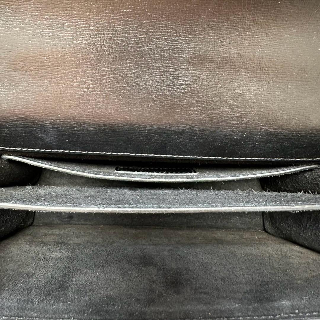 Saint Laurent Black Calfskin Medium Monogram Sunset