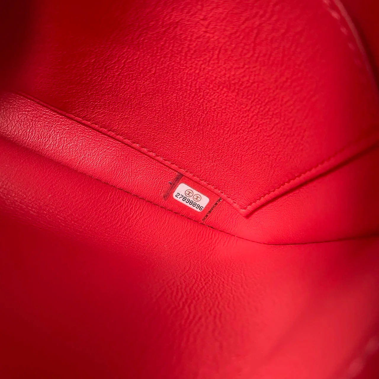 used-Chanel Red Small Trendy CC Bagin Lambskin Leather with Champagne Gold Hardware-MILOURA