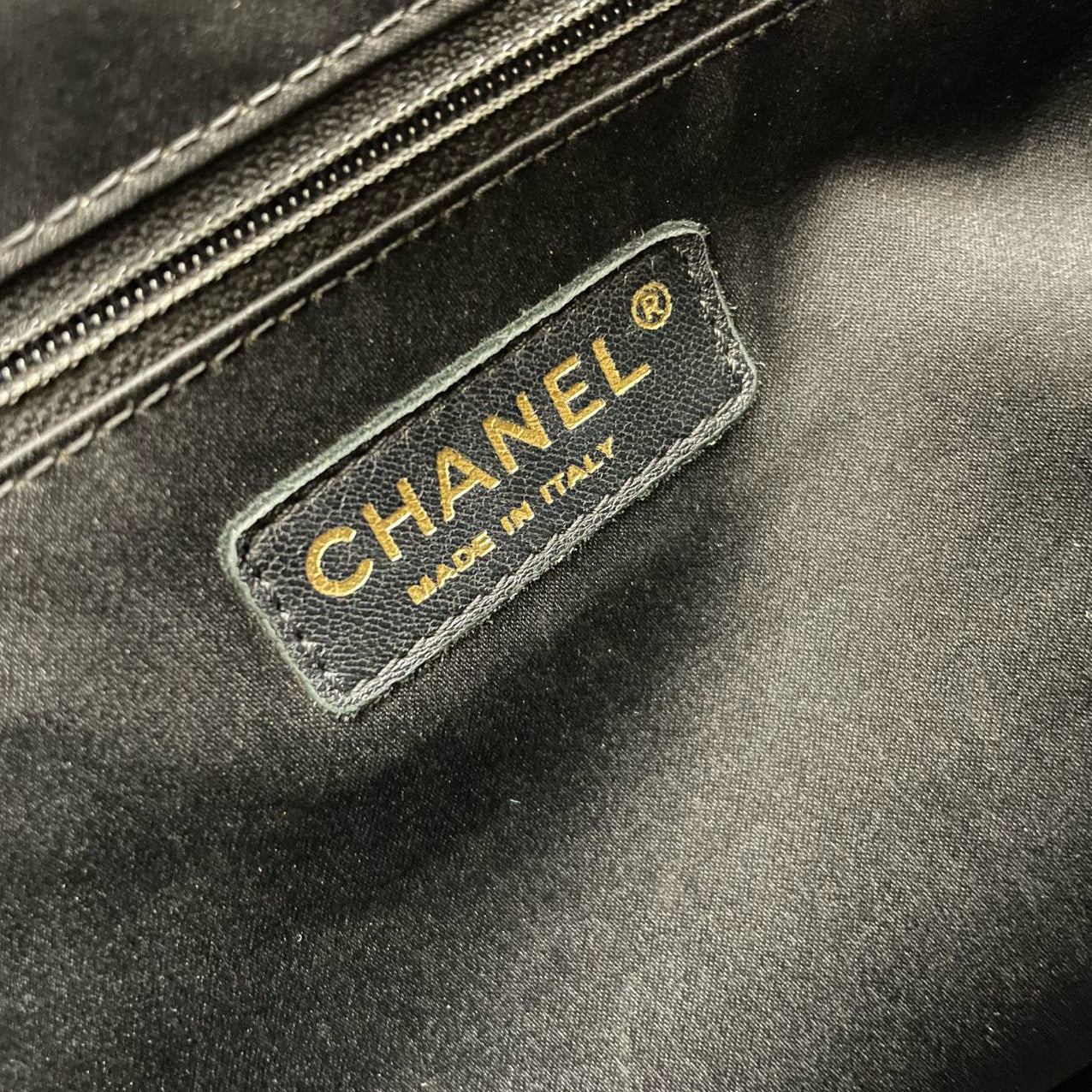 used-Chanel Large Grand Shopping Tote Black GST Bag in Caviar Leather with Gold Hardware-MILOURA