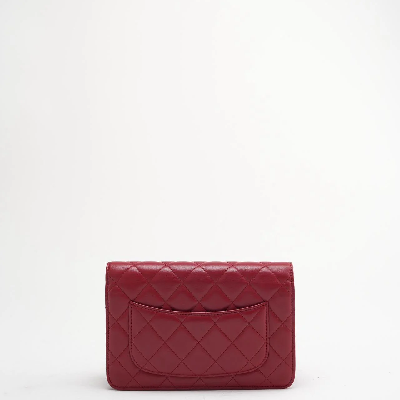 Chanel Red Wallet on Chain (WOC) Lambskin 2014