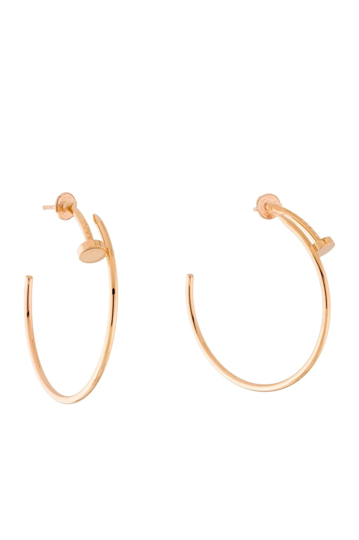 used-Cartier Juste un Clou earrings 18k Rose Gold hoop-MILOURA