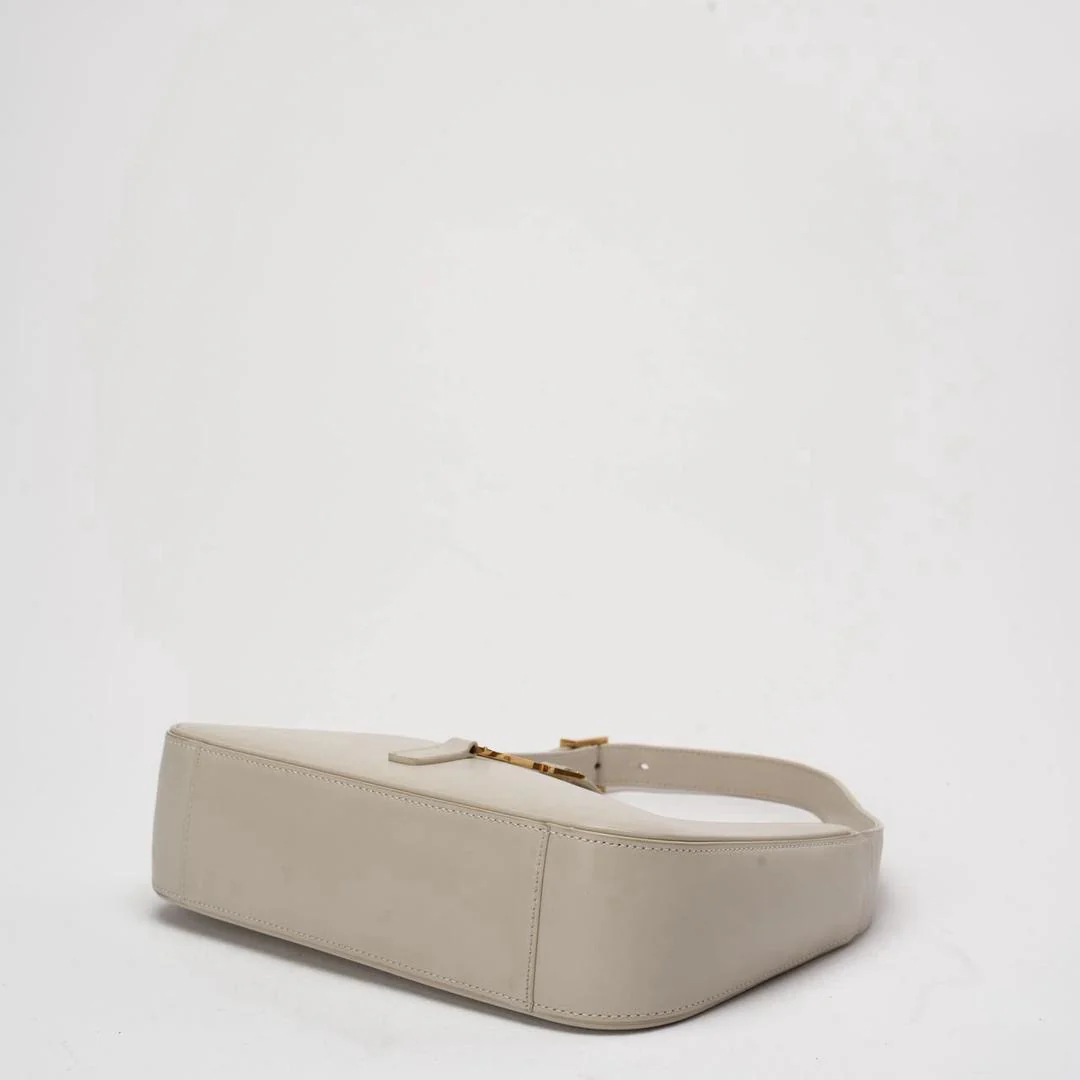 Saint Laurent Paris Le 5 to 7 White Smooth Leather Bag