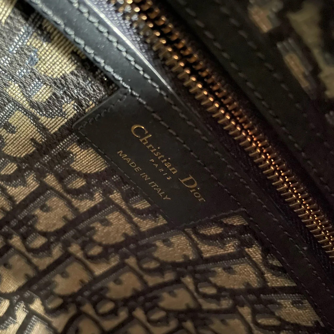 used-Christian Dior Natural Wicker/Blue Oblique Canvas Medium Lady Dior Bag-MILOURA