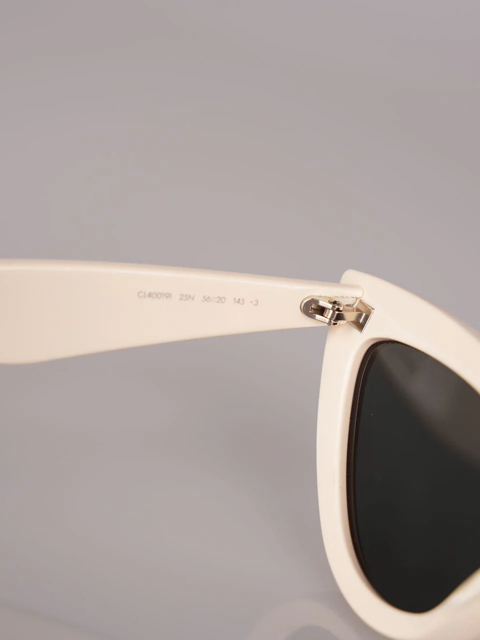 used-Celine Cat Eye Sunglasses with Beige Acetate Frame-MILOURA