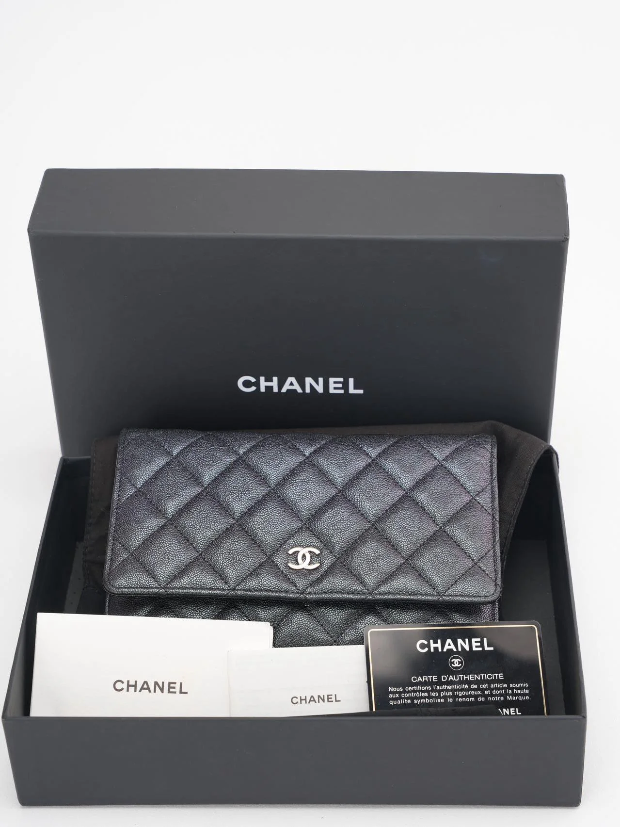 Chanel Black Caviar Wallet on Chain (WOC) Gold Hardware