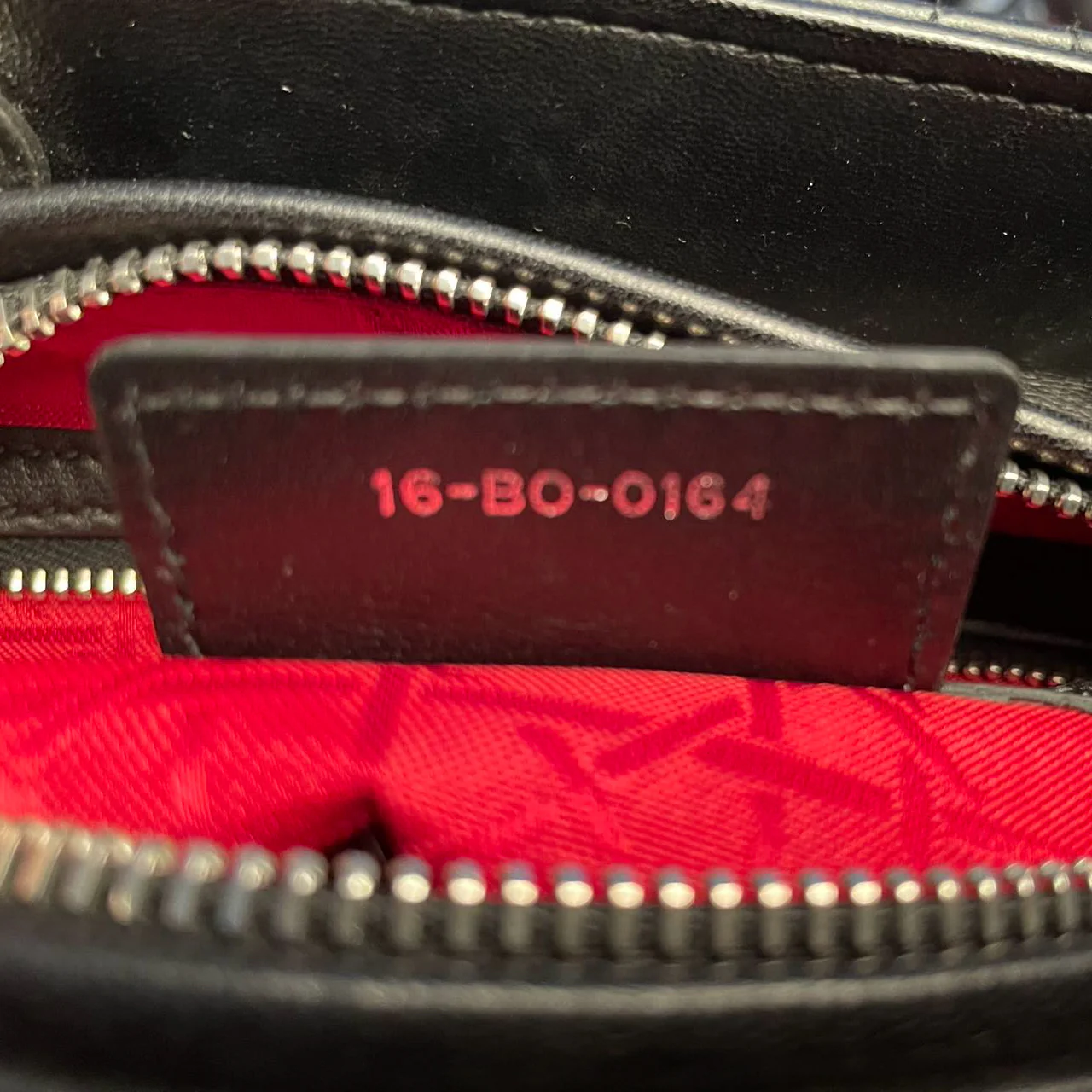 used-Christian Dior Black Medium Lady Dior Bag in Cannage Lambskin Leather with Silver Hardware-MILOURA