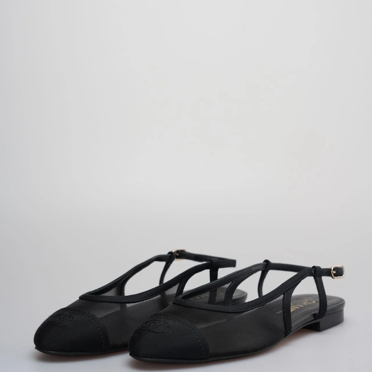 used-Chanel Slingback Sandals size 39 in Black-MILOURA