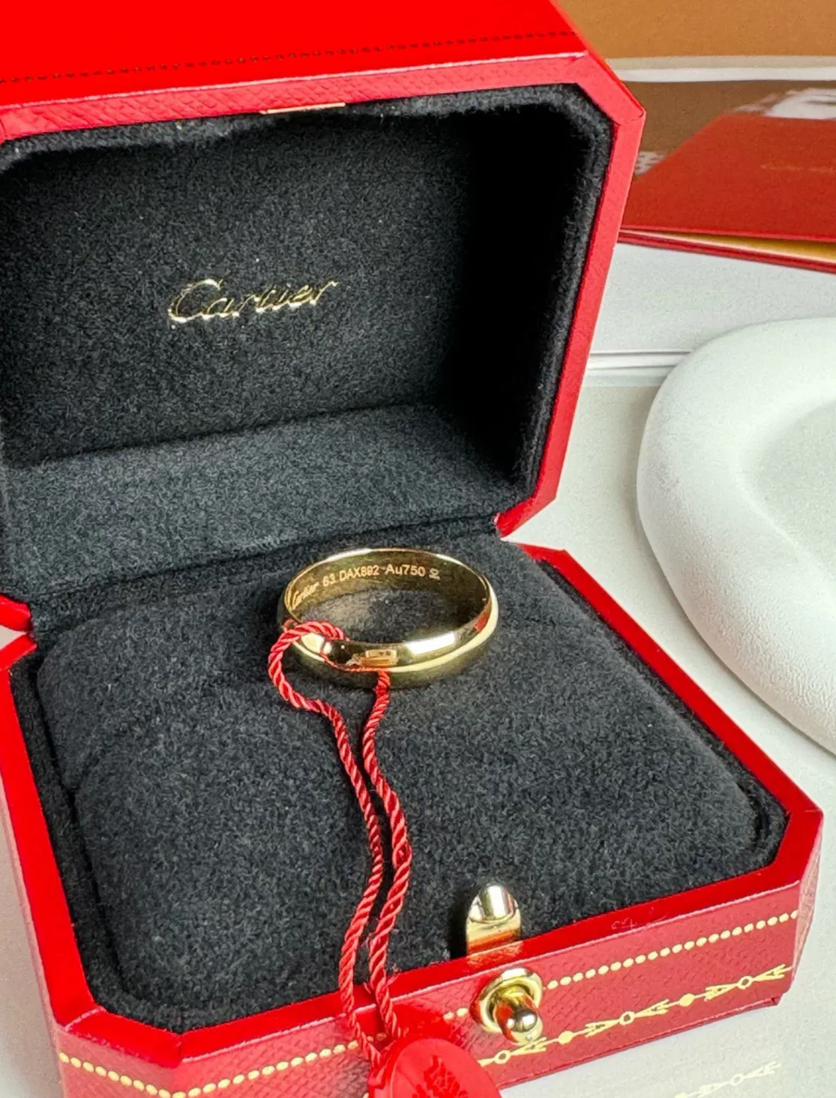 used-CARTIER ring 1895 width 5 mm K18 yellow gold-MILOURA