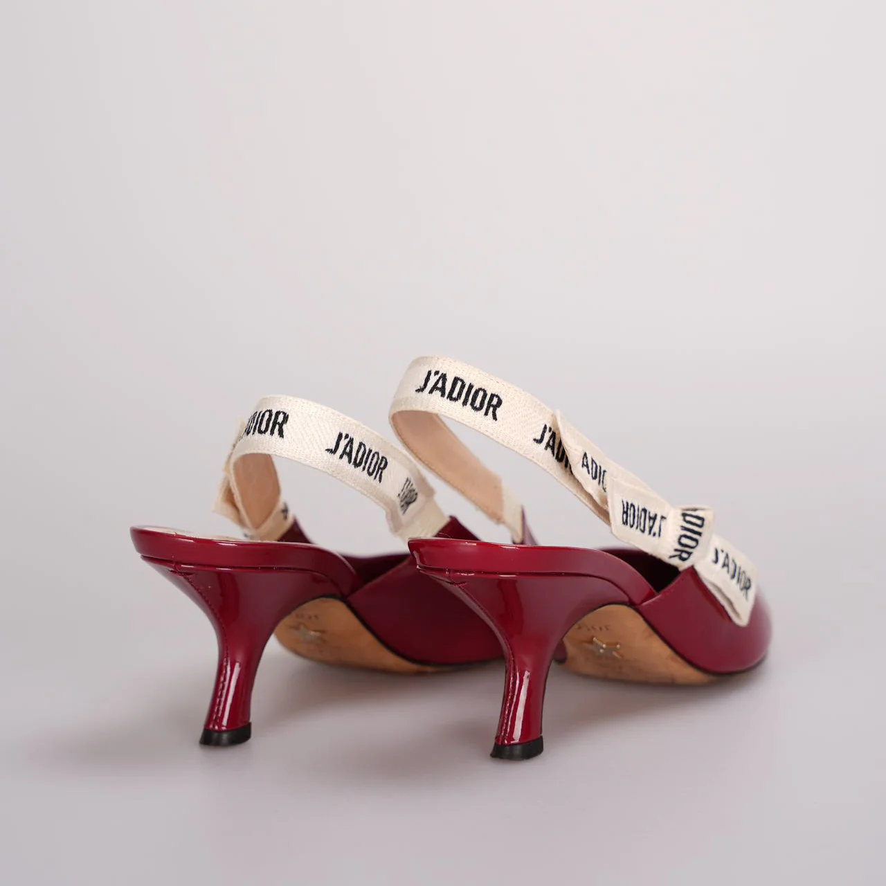 used-Christian Dior J'adior Patent Leather Slingback 6cm Pumps 37D Burgundy-MILOURA
