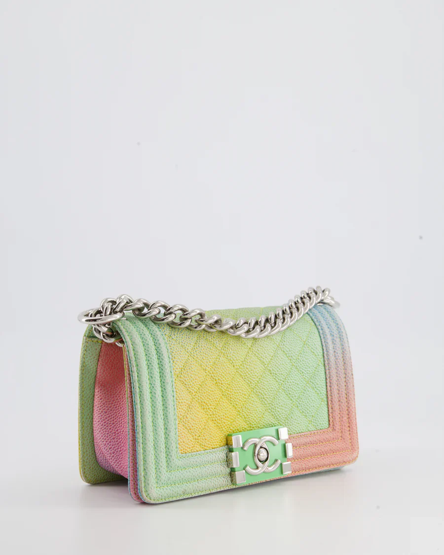 used-Chanel Caviar Quilted Small Cuba Rainbow Leboy Bag in Multicolour-MILOURA