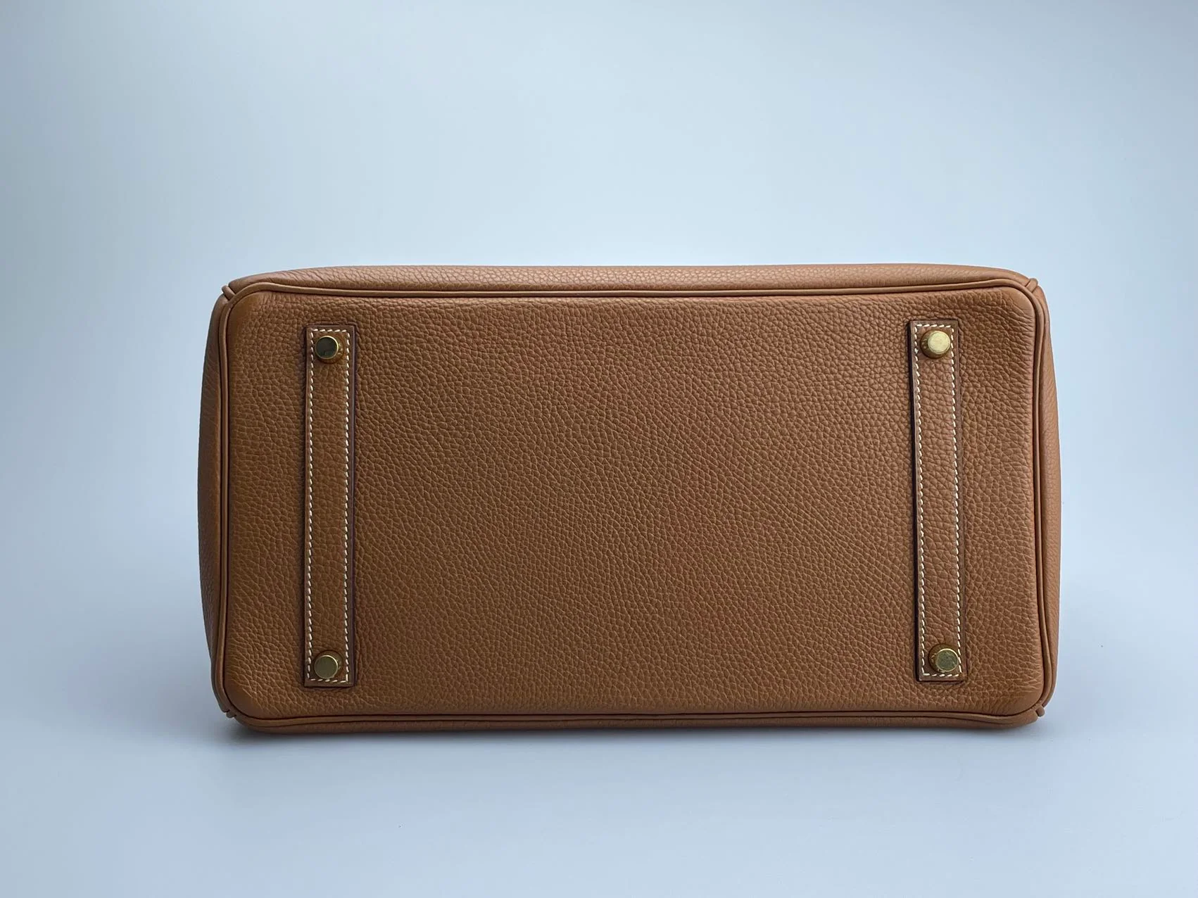 used-Hermes pre-owned Birkin 35 in gold vintage Togo leather-MILOURA