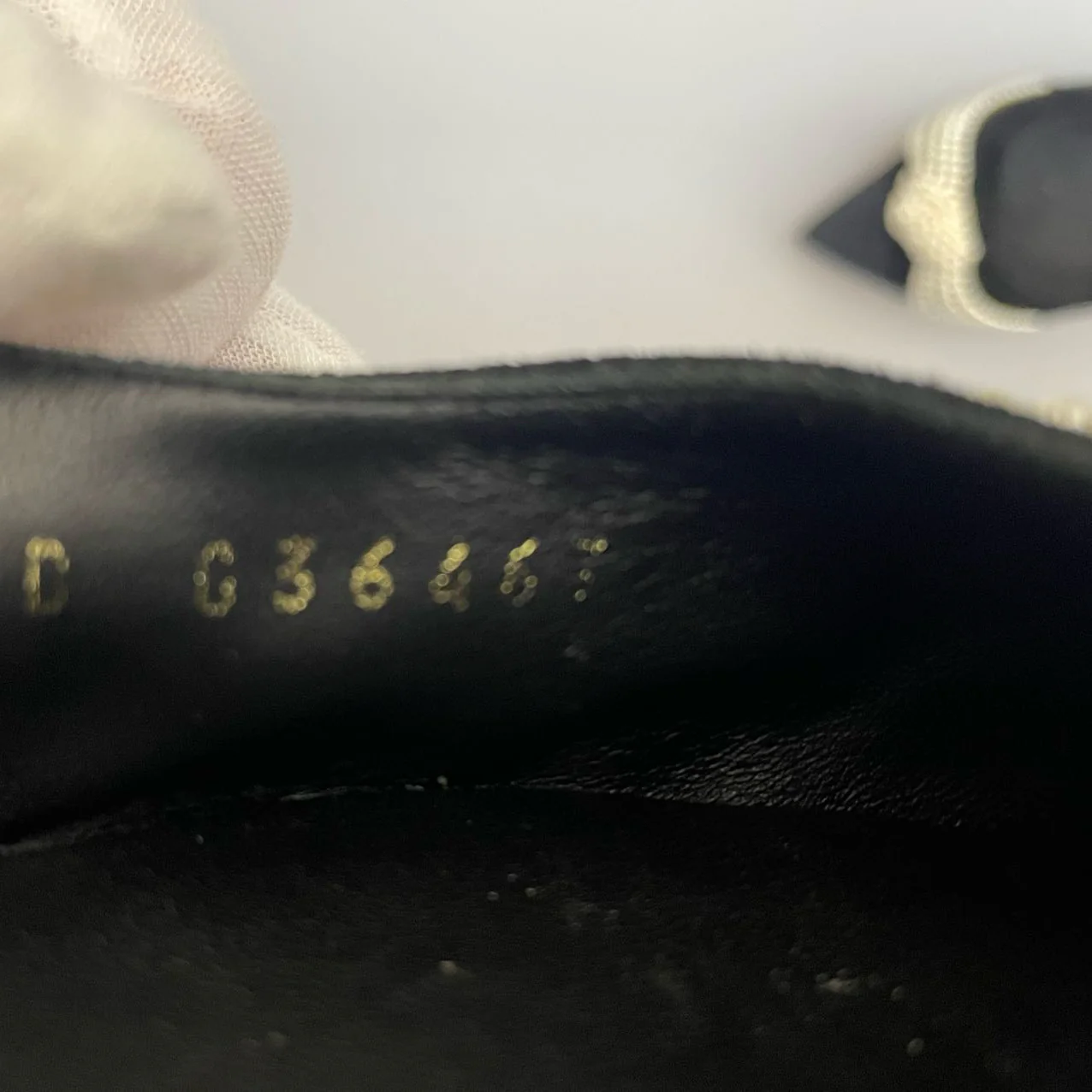 used-Chanel Slingback Satin Pearl Flats Black Size 37.5-MILOURA