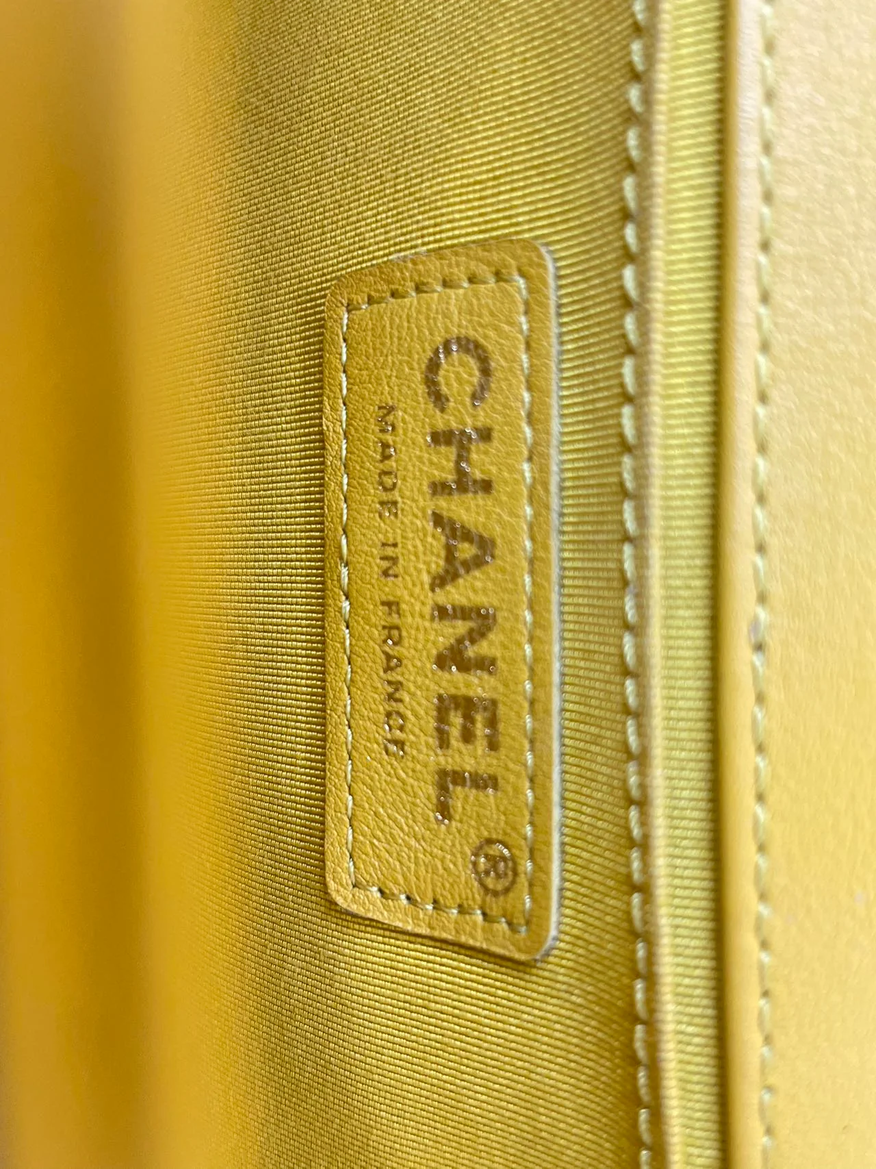 used-Chanel Leboy Medium in Lemon Yellow Bag with Gold Hardware-MILOURA
