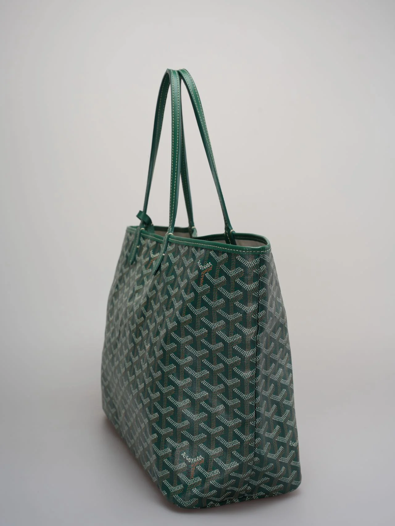 used-Goyard Saint Louis PM Green Shoulder Tote Bag -MILOURA