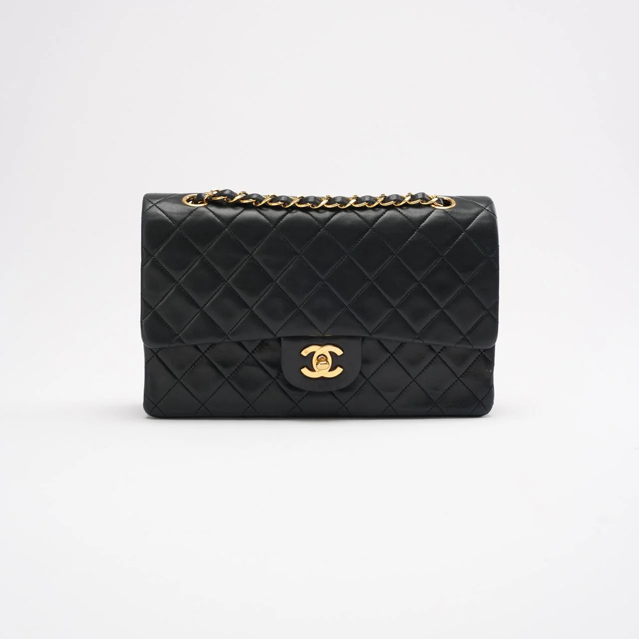 Chanel Vintage Black Classic Double Flap Bag 1991