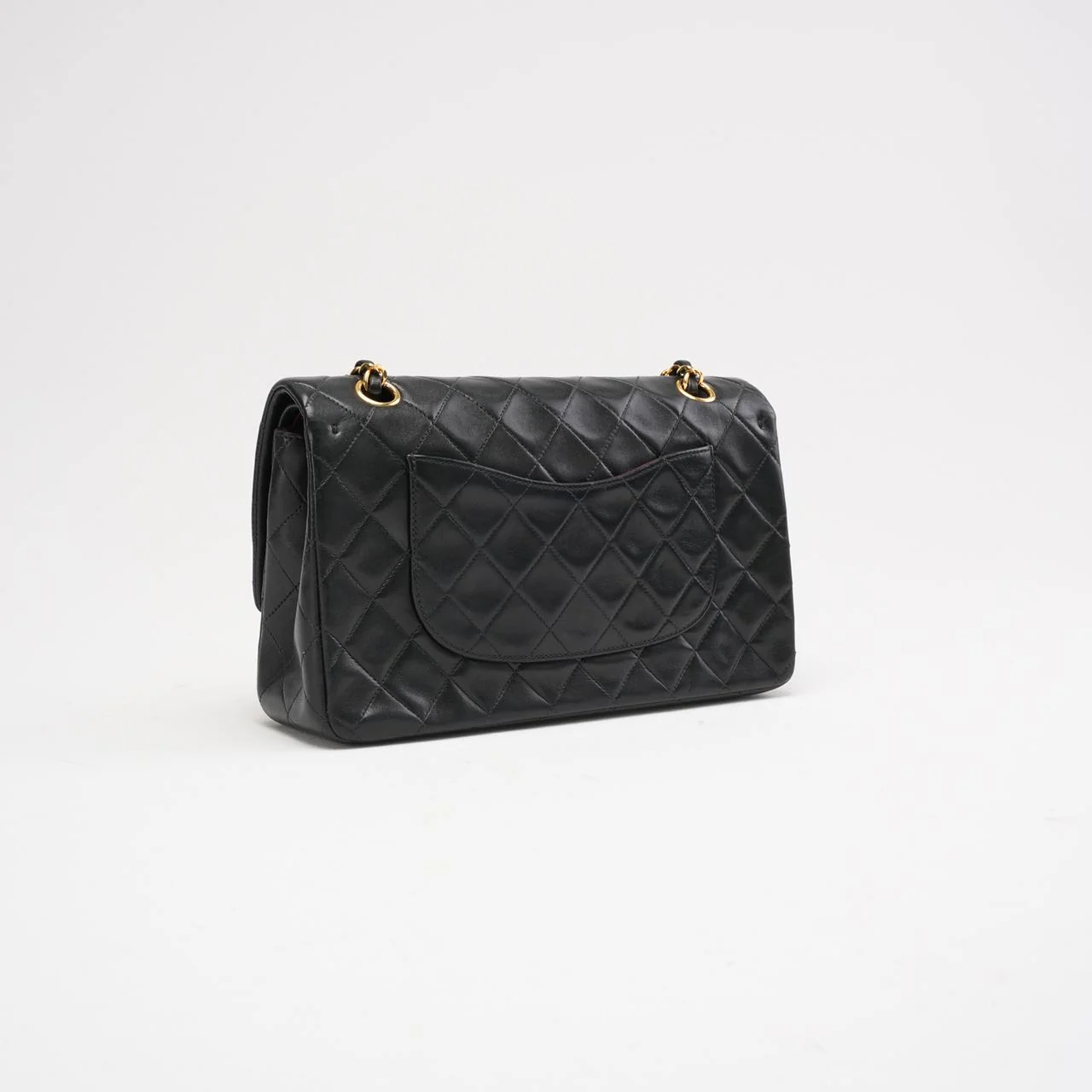 Chanel Black Vintage Classic Medium Double Flap Bag 1997