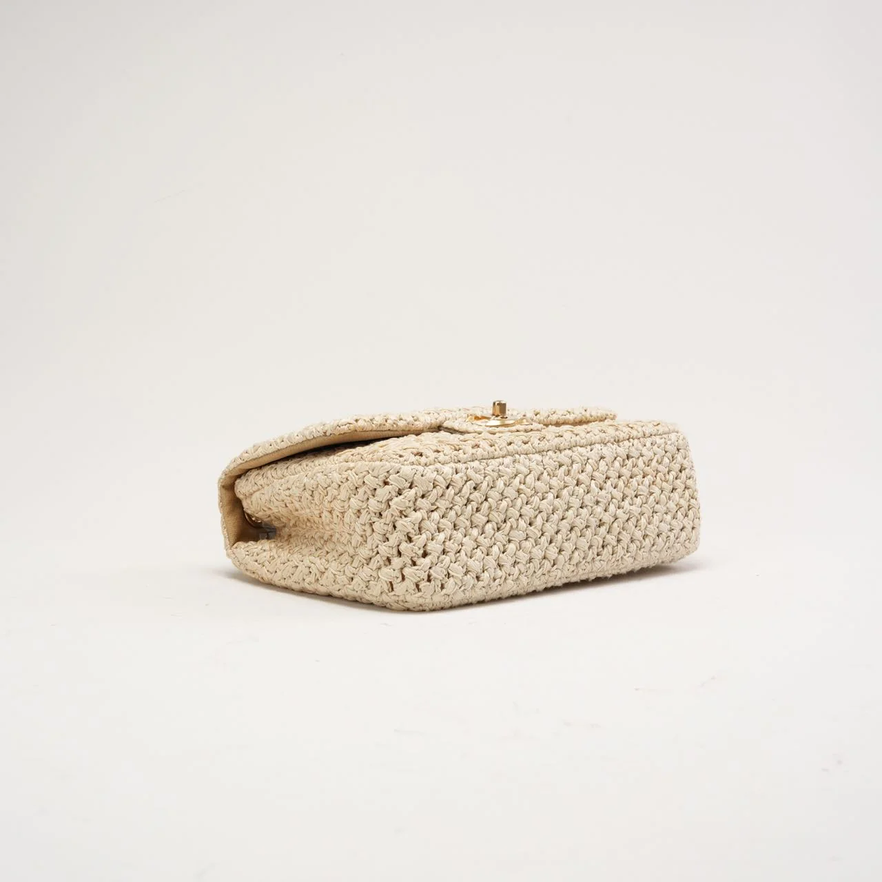 Chanel Raffia Crochet Ancient Greece Medium Flap Beige 2018