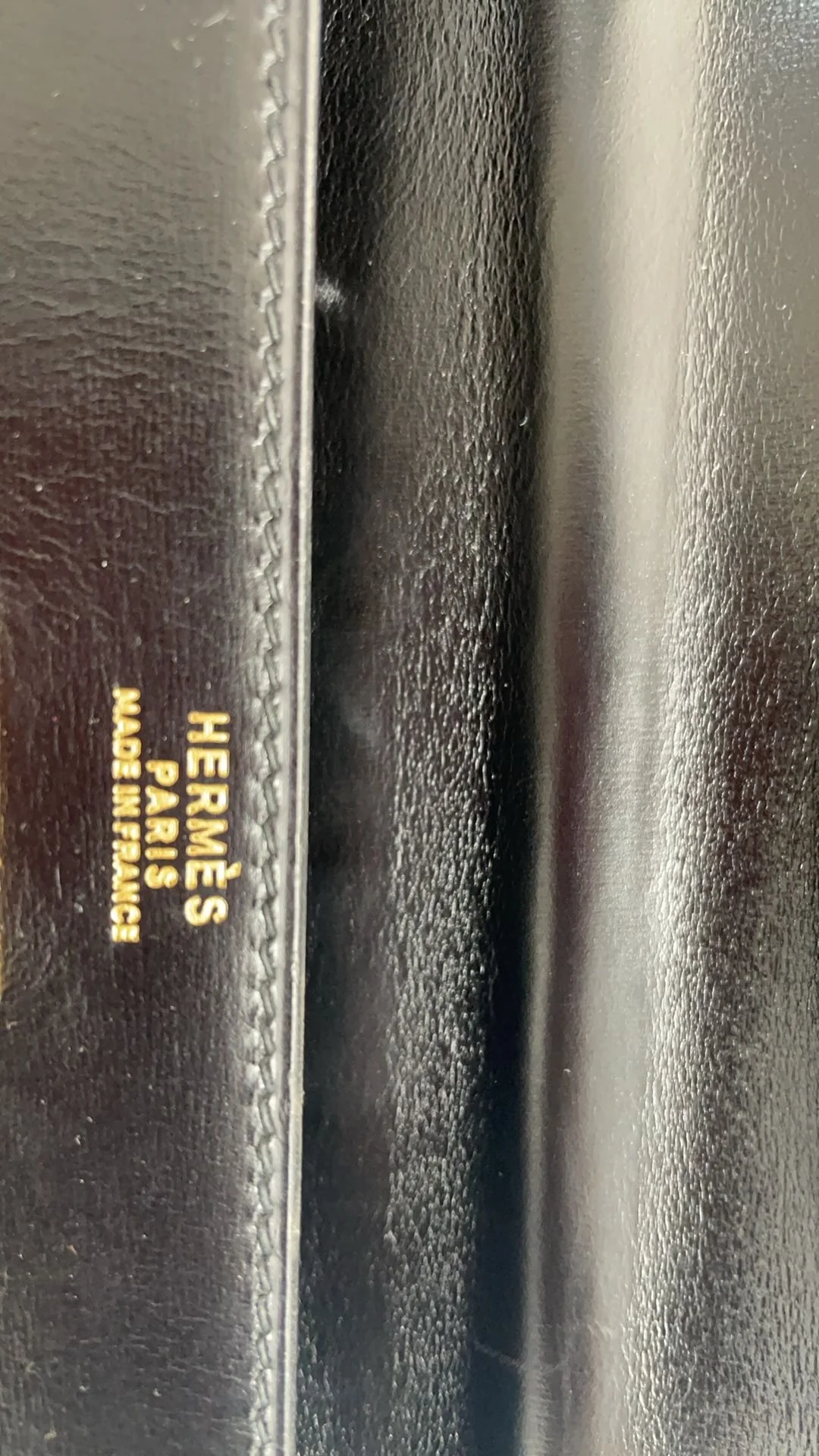 Hermès Vintage Black Kelly Sellier 32 Box Leather 1985